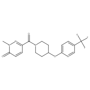 2-methyl-6-(4-((5-(trifluoromethyl)pyridin-2-yl)oxy)piperidine-1-carbonyl)pyridazin-3(2H)-one结构式