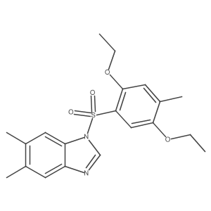 1-(2,5-diethoxy-4-methylbenzenesulfonyl)-5,6-dimethyl-1H-1,3-benzodiazole结构式