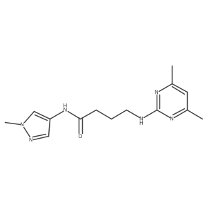 4-((4,6-dimethylpyrimidin-2-yl)amino)-N-(1-methyl-1H-pyrazol-4-yl)butanamide Structure