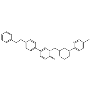 6-(4-(Benzyloxy)phenyl)-2-((4-(5-bromopyrimidin-2-yl)morpholin-2-yl)methyl)pyridazin-3(2h)-one Structure