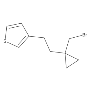 3-(2-(1-(Bromomethyl)cyclopropyl)ethyl)thiophene结构式