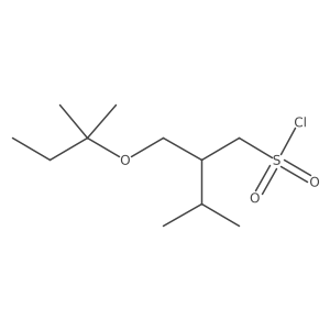 3-Methyl-2-((tert-pentyloxy)methyl)butane-1-sulfonyl chloride结构式