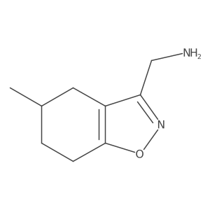 (5-Methyl-4,5,6,7-tetrahydro-1,2-benzoxazol-3-yl)methanamine Structure