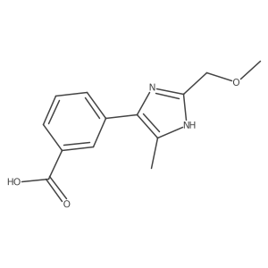 3-(2-(Methoxymethyl)-4-methyl-1H-imidazol-5-yl)benzoic acid Structure
