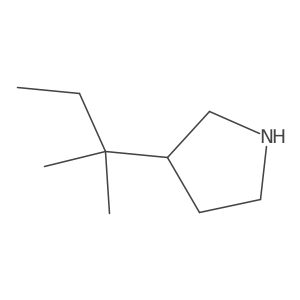 3-(2-Methylbutan-2-yl)pyrrolidine结构式