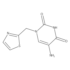 5-Amino-1-[(1,3-thiazol-2-yl)methyl]-1,2,3,4-tetrahydropyrimidine-2,4-dione Structure