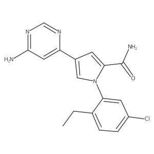 4-(6-Amino-4-pyrimidinyl)-1-(5-chloro-2-ethylphenyl)-1H-pyrrole-2-carboxamide Structure