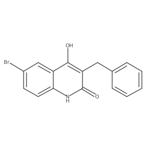 3-benzyl-6-bromo-4-hydroxy-1H-quinolin-2-one结构式