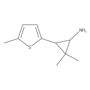 2,2-Dimethyl-3-(5-methylthiophen-2-yl)cyclopropan-1-amine Structure
