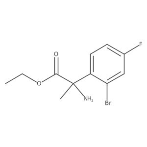 Ethyl 2-amino-2-(2-bromo-4-fluorophenyl)propanoate Structure