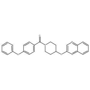 (4-Phenoxyphenyl)(4-(quinoxalin-2-yloxy)piperidin-1-yl)methanone结构式