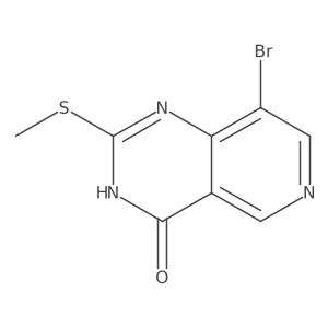 8-Bromo-2-(methylthio)pyrido[4,3-d]pyrimidin-4(3H)-one结构式