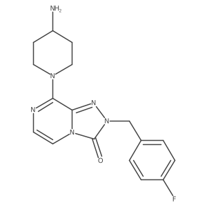 8-(4-Aminopiperidin-1-yl)-2-(4-fluorobenzyl)-[1,2,4]triazolo[4,3-a]pyrazin-3(2H)-one Structure