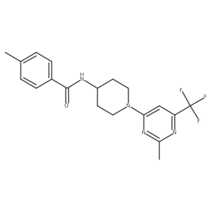 4-methyl-N-{1-[2-methyl-6-(trifluoromethyl)pyrimidin-4-yl]piperidin-4-yl}benzamide Structure