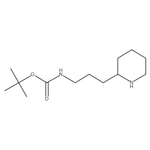 tert-Butyl N-[3-(piperidin-2-yl)propyl]carbamate Structure