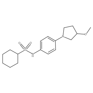 N-[4-(3-Methoxypyrrolidin-1-yl)phenyl]cyclohexanesulfonamide Structure