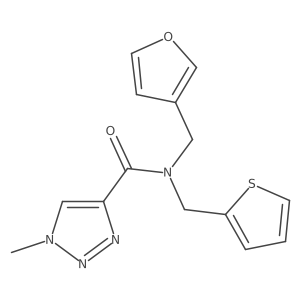 N-(furan-3-ylmethyl)-1-methyl-N-(thiophen-2-ylmethyl)-1H-1,2,3-triazole-4-carboxamide Structure