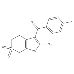 2-amino-3-(4-methylbenzoyl)-4H,5H,7H-6lambda6-thieno[2,3-c]thiopyran-6,6-dione Structure