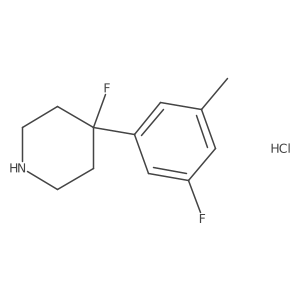 4-Fluoro-4-(3-fluoro-5-methylphenyl)piperidine hydrochloride Structure