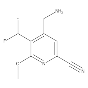 4-(Aminomethyl)-5-(difluoromethyl)-6-methoxypicolinonitrile Structure