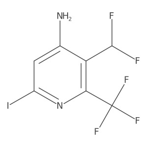 3-(Difluoromethyl)-6-iodo-2-(trifluoromethyl)pyridin-4-amine Structure