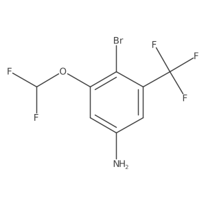 4-Bromo-3-(difluoromethoxy)-5-(trifluoromethyl)aniline Structure