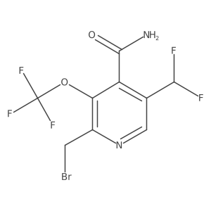 2-(Bromomethyl)-5-(difluoromethyl)-3-(trifluoromethoxy)pyridine-4-carboxamide Structure