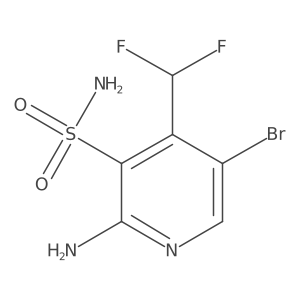 2-Amino-5-bromo-4-(difluoromethyl)pyridine-3-sulfonamide Structure
