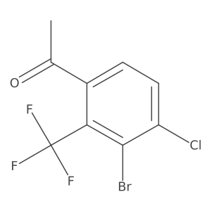 3'-Bromo-4'-chloro-2'-(trifluoromethyl)acetophenone结构式