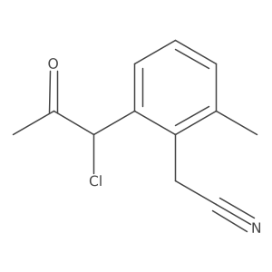 2-(1-Chloro-2-oxopropyl)-6-methylphenylacetonitrile结构式