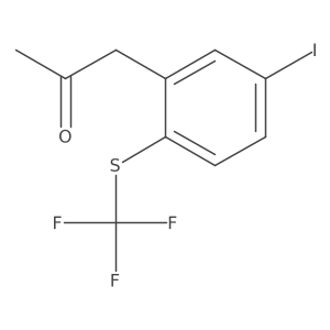 1-(5-Iodo-2-(trifluoromethylthio)phenyl)propan-2-one Structure