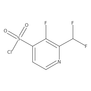 2-(Difluoromethyl)-3-fluoropyridine-4-sulfonyl chloride结构式
