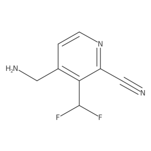 4-(Aminomethyl)-3-(difluoromethyl)picolinonitrile结构式