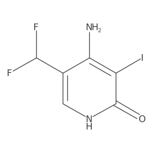 4-amino-5-(difluoromethyl)-3-iodo-1H-pyridin-2-one结构式
