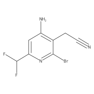 2-(4-Amino-2-bromo-6-(difluoromethyl)pyridin-3-yl)acetonitrile Structure