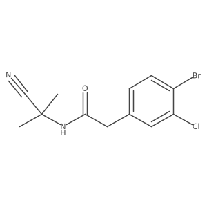2-(4-Bromo-3-chlorophenyl)-N-(1-cyano-1-methylethyl)acetamide Structure