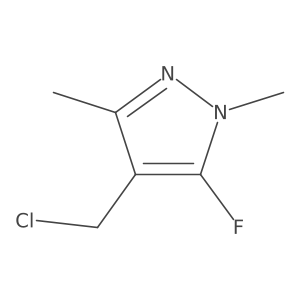 4-(Chloromethyl)-5-fluoro-1,3-dimethyl-1H-pyrazole结构式