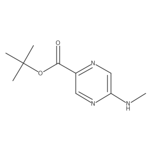 Tert-butyl 5-(methylamino)pyrazine-2-carboxylate结构式
