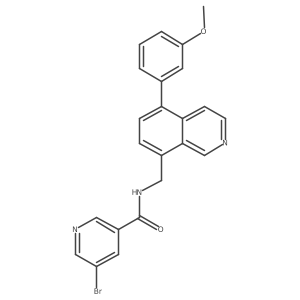 5-Bromo-N-((5-(3-methoxyphenyl)isoquinolin-8-yl)methyl)nicotinamide结构式