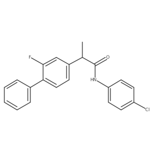 N-(4-chlorophenyl)-2-(2-fluoro[1,1'-biphenyl]-4-yl)propanamide结构式