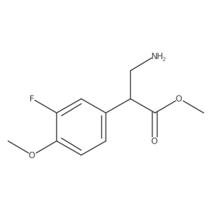 Methyl 3-amino-2-(3-fluoro-4-methoxyphenyl)propanoate结构式
