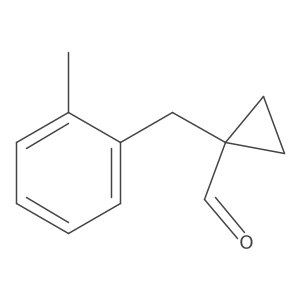 1-[(2-Methylphenyl)methyl]cyclopropane-1-carbaldehyde结构式