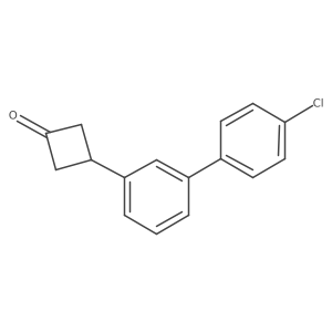 3-[3-(4-Chlorophenyl)phenyl]cyclobutan-1-one结构式