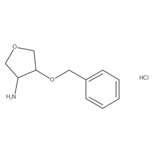 (3R,4S)-4-(Benzyloxy)tetrahydrofuran-3-amine hydrochloride Structure