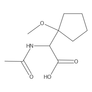 2-Acetamido-2-(1-methoxycyclopentyl)aceticacid结构式