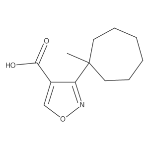 3-(1-Methylcycloheptyl)-1,2-oxazole-4-carboxylic acid结构式