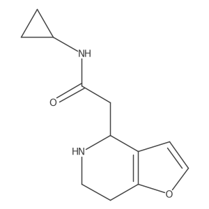 N-cyclopropyl-2-{4H,5H,6H,7H-furo[3,2-c]pyridin-4-yl}acetamide结构式