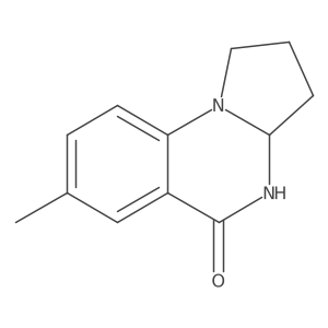 2,3,3a,4-Tetrahydro-7-methylpyrrolo[1,2-a]quinazolin-5(1H)-one结构式
