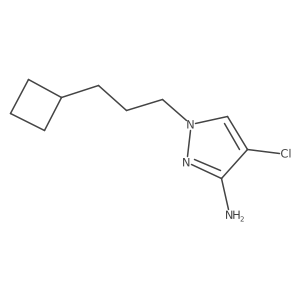 4-chloro-1-(3-cyclobutylpropyl)-1H-pyrazol-3-amine结构式