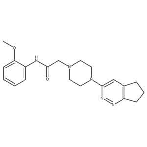 2-(4-(6,7-dihydro-5H-cyclopenta[c]pyridazin-3-yl)piperazin-1-yl)-N-(2-methoxyphenyl)acetamide结构式